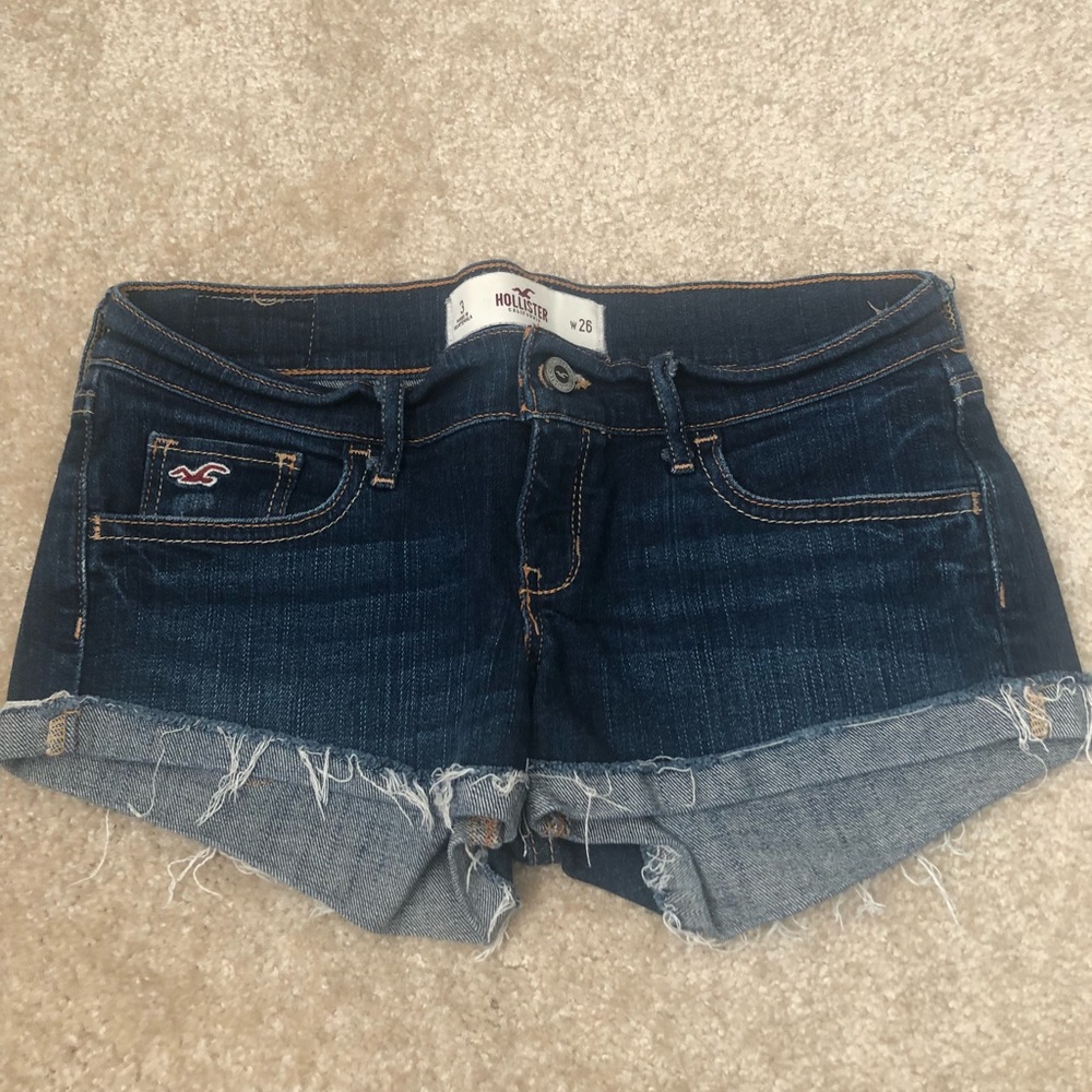 Hollister dark wash denim shorts